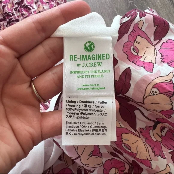 NWT J.Crew Liberty fabric smock waist midi dress butterfield‎ floral print - Picture 7 of 10